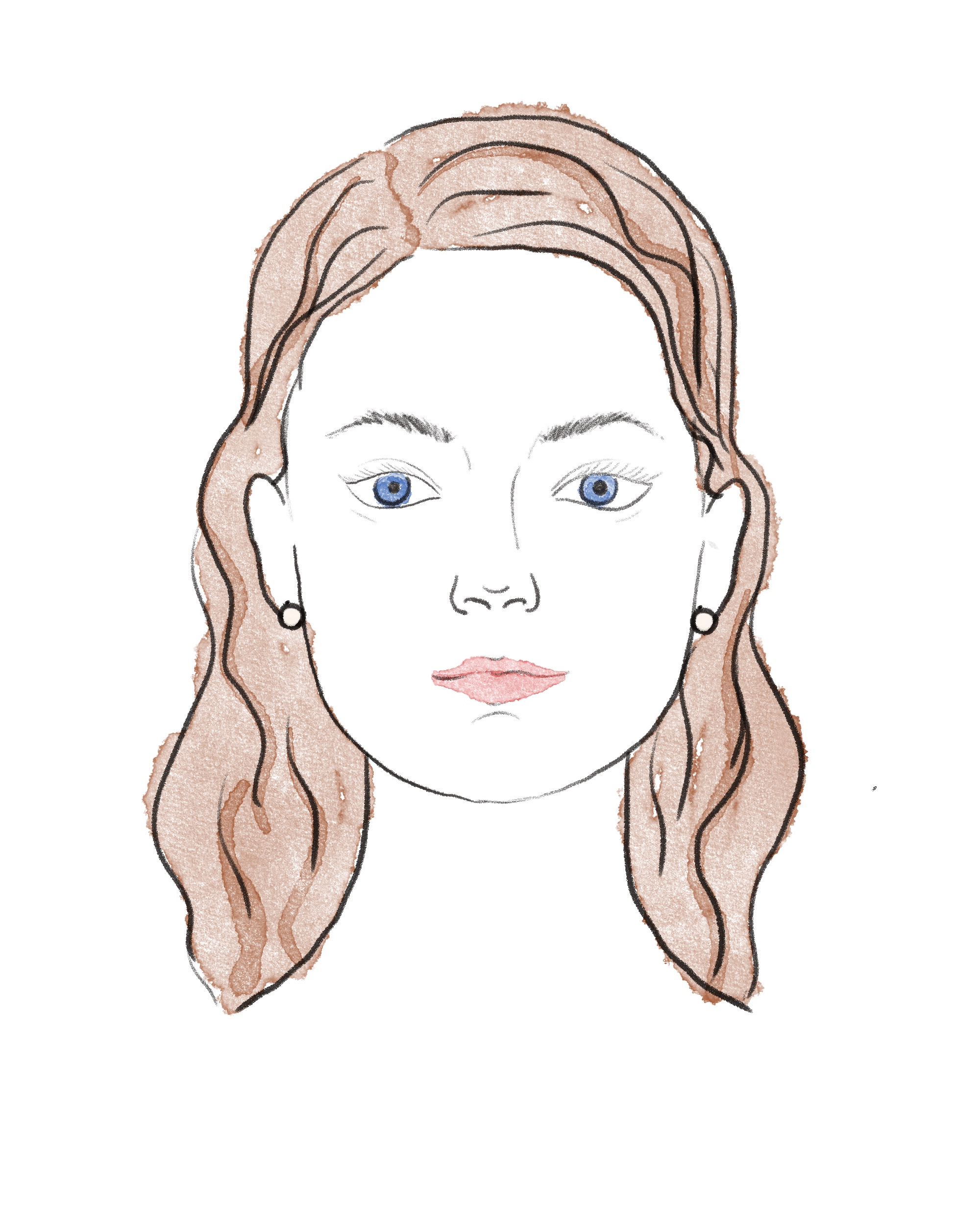 nausnice ctvercovy oblicej